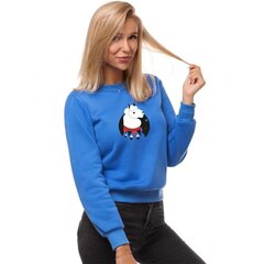 Gaiši zils sieviešu džemperis ar kapuci "Lama" JS/W01-45593-XXL cena un informācija | Jakas sievietēm | 220.lv