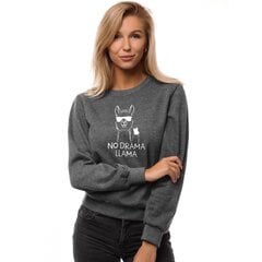 Темно-серый женский джемпер без капюшона "No drama Llama" JS/W01-45582-XXL цена и информация | Женские толстовки | 220.lv