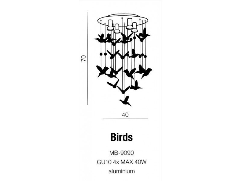 Azzardo piekarams gaismeklis Birds AZ2449 цена и информация | Piekaramās lampas | 220.lv