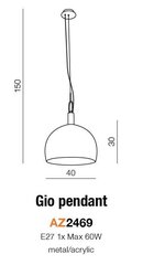 Azzardo подвесной светильник Gio Zwis AZ2469 цена и информация | Люстры | 220.lv