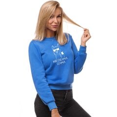 Gaiši zils sieviešu džemperis ar kapuci "No drama Llama" JS/W01-45578-XXL cena un informācija | Jakas sievietēm | 220.lv