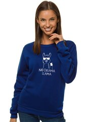 Темно-синий женский джемпер без капюшона "No drama Llama" JS/W01-45577-XXL цена и информация | Женские толстовки | 220.lv