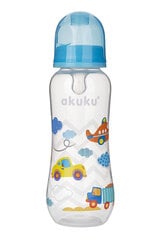 Akuku barošanas pudele zila 0 mēn+, 250 ml, А1005 cena un informācija | Bērnu pudelītes un to aksesuāri | 220.lv