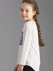 Бежевая кофточка для девочки с пайетками и принтом. цена и информация | Рубашки для девочек | 220.lv