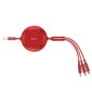 Baseus USB - micro USB / Lightning / USB-C, 35 cm - 120 cm, sarkans cena un informācija | Savienotājkabeļi | 220.lv