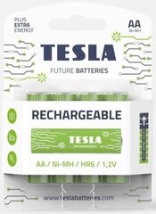 Baterijas Tesla AA Rechargeable+ HR06 2400 mAh 4 gab. cena un informācija | Baterijas | 220.lv