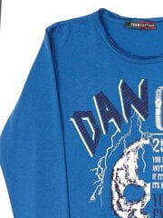 Tumši zila blūze zēnam ar apdruku. 2016101289723 цена и информация | Рубашки для мальчиков | 220.lv