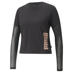 Sporta krekls sievietēm Puma Mesh LS Top Black 84703301, melns цена и информация | Спортивная одежда для женщин | 220.lv