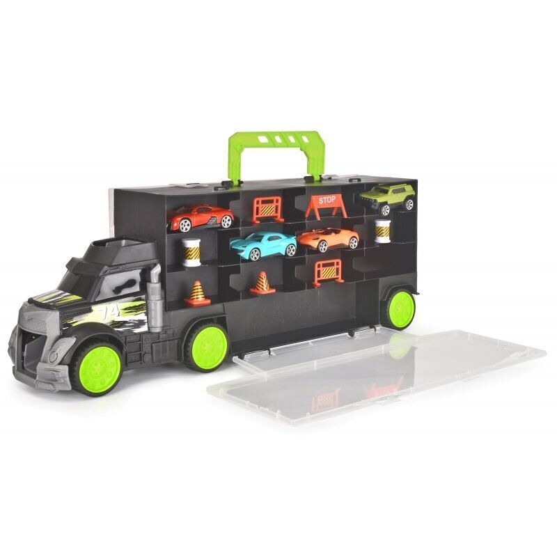 Kravas automašīnu transportieris ar piederumiem simba Dickie Carry & Store cena un informācija | Rotaļlietas zēniem | 220.lv