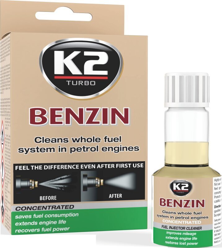 K2 Benzin sprauslu un degvielas sistēmas tīrīšanas līdzeklis, 50 ml цена и информация | Auto eļļu piedevas | 220.lv