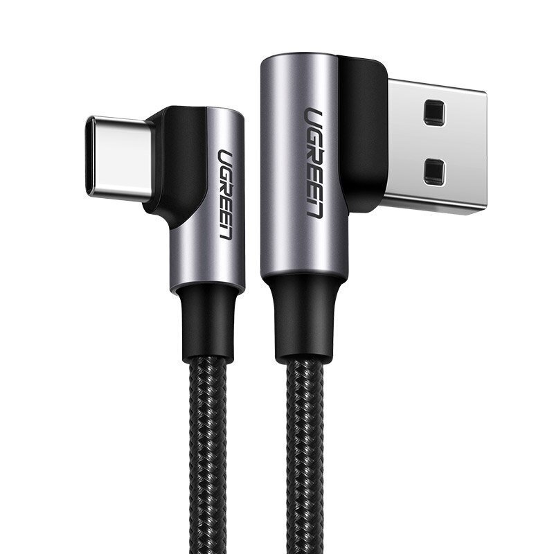 Ugreen 76210 USB - USB Typ C angled cable Quick Charge 3.0 QC3.0 3 A 1 m цена и информация | Savienotājkabeļi | 220.lv