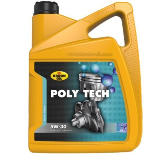 Kroon-Oil Poly Tech 5W-30 motoreļļa, 5 L cena un informācija | Motoreļļas | 220.lv