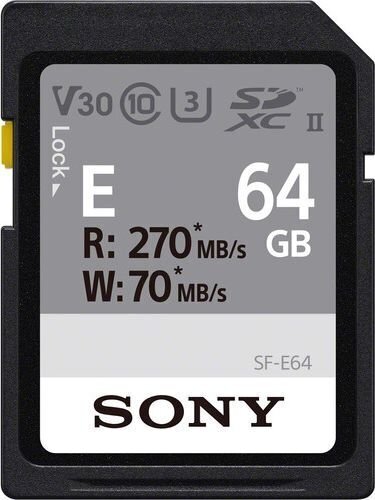 Sony 64GB SF-E Series SDXC UHS-II Memory cena un informācija | Atmiņas kartes mobilajiem telefoniem | 220.lv