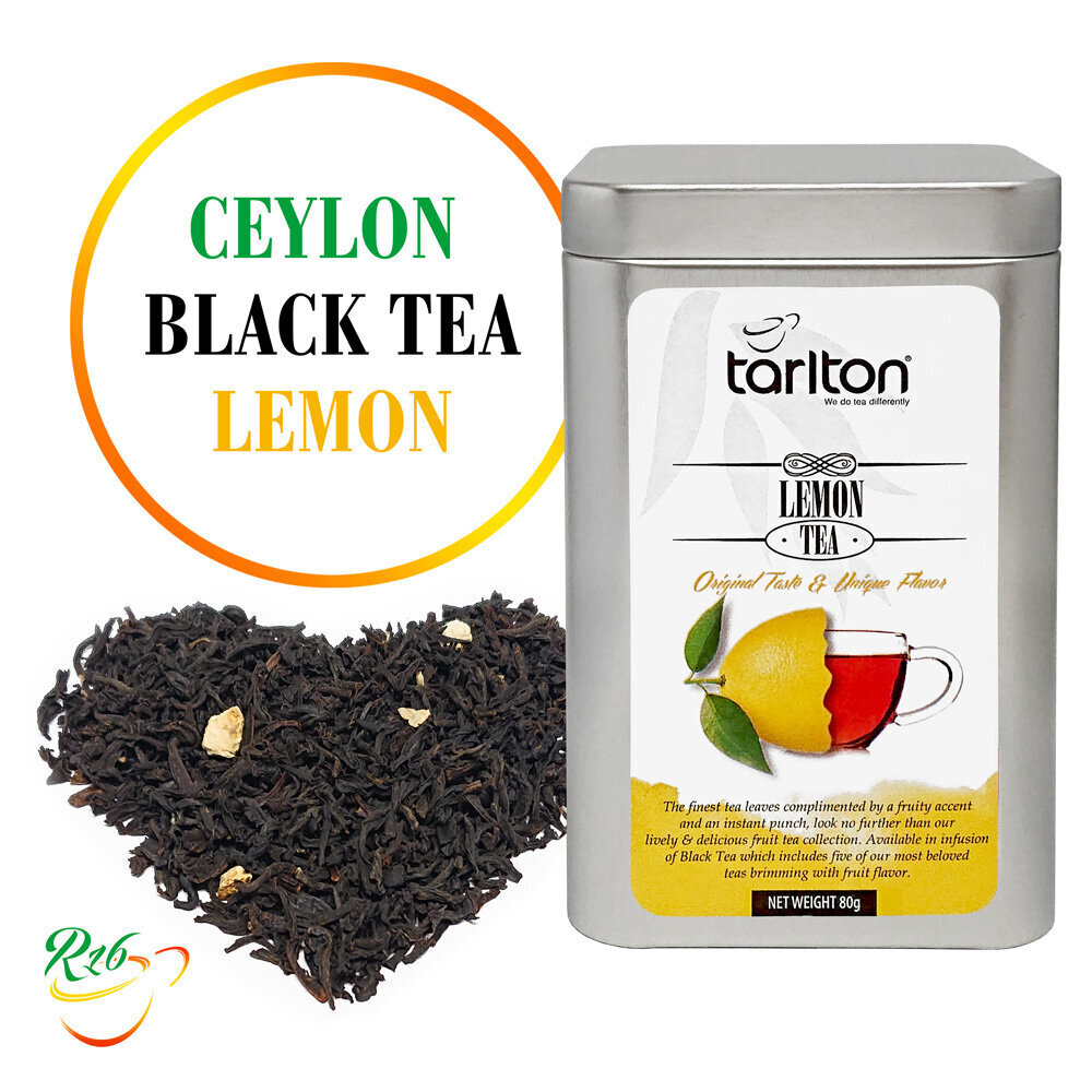 Ceilonas melnā tēja ar citronu gabaliņiem, TARLTON Lemon Black tea, 80 g cena un informācija | Tēja | 220.lv