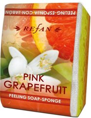 Мыло-губка для пилинга "Pink Grapefruit" Refan цена и информация | Мыло | 220.lv