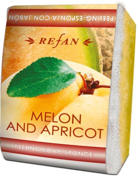 Pīlinga ziepju sūklis "Melon and Apricot" REFAN цена и информация | Ziepes | 220.lv