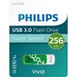 PHILIPS USB 3.0 FLASH DRIVE VIVID EDITION (ZAĻA) 256GB цена и информация | USB Atmiņas kartes | 220.lv