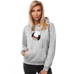 Gaiši pelēks sieviešu džemperis ar kapuci "Llama", JS/W02-45546 cena un informācija | Jakas sievietēm | 220.lv