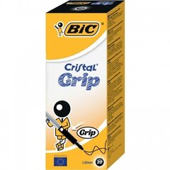 Lodīšu pildspalva BIC CRISTAL GRIP MED 1.00 mm zila 1 gab. 233980 cena un informācija | Rakstāmpiederumi | 220.lv