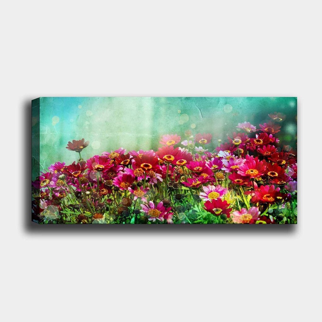 Reprodukcija uz audekla Ziedi, 50x120 cm цена и информация | Gleznas | 220.lv