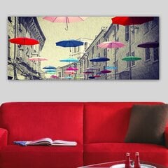 Репродукция на холсте Зонты, 50x120 см цена и информация | Картины | 220.lv