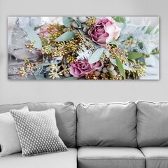 Reprodukcija uz audekla Ziedi, 50x120 cm cena un informācija | Gleznas | 220.lv
