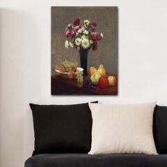 Reprodukcija uz audekla Ziedi , 70x100 cm cena un informācija | Gleznas | 220.lv