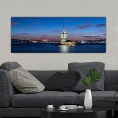 Репродукция на холсте Ночной город, 30x80 см цена и информация | Картины | 220.lv