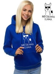 Zils sieviešu džemperis ar kapuci "No drama Llama" JS/W02-45553-XXL цена и информация | Женские толстовки | 220.lv