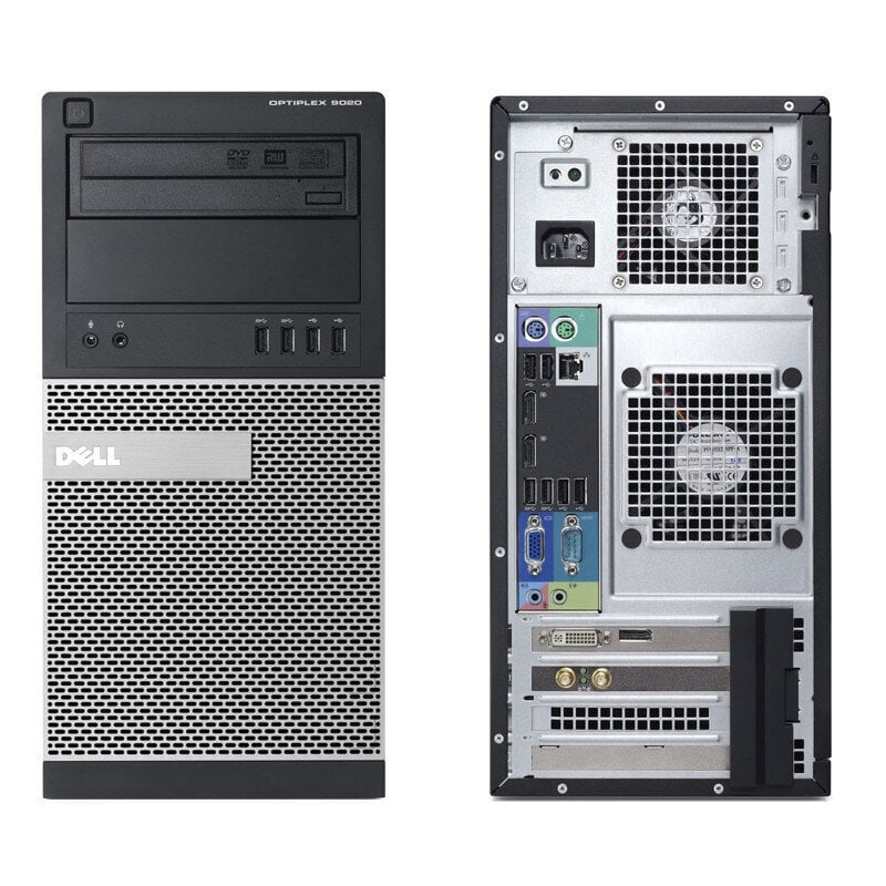 Dell 3020 MT i5-4570 8GB 240GB SSD 1TB HDD RX560 4GB Windows 10 Professional Stacionārais dators cena un informācija | Stacionārie datori | 220.lv