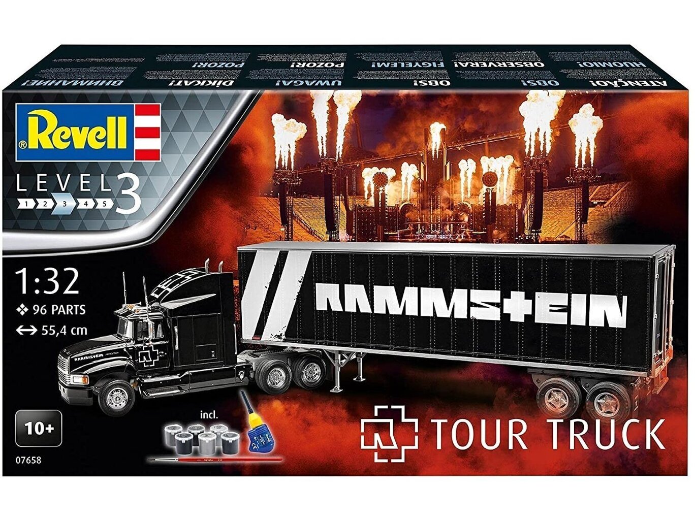 Revell - Rammstein Tour Truck dāvanu komplekts, 1/32, 07658 cena un informācija | Konstruktori | 220.lv