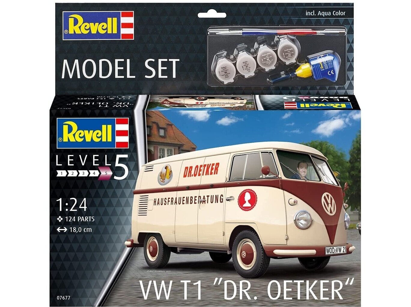 Revell - VW T1 "Dr. Oetker" dāvanu komplekts, 1/24, 67677 cena un informācija | Konstruktori | 220.lv