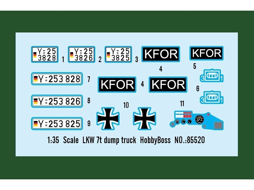 Hobbyboss - LKW 7t Dump Truck, 1/35, 85520 cena un informācija | Konstruktori | 220.lv