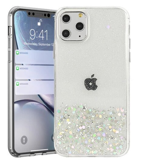 Fusion glue glitter silikona aizsargapvalks Apple iPhone 13 Pro Max, caurspīdīgs cena un informācija | Telefonu vāciņi, maciņi | 220.lv