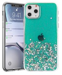 Силиконовый чехол Fusion glue glitter для Apple iPhone 13 Pro Max, зеленый цена и информация | Чехлы для телефонов | 220.lv