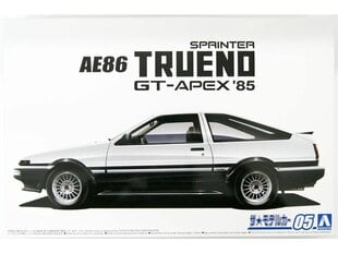 Aoshima - Toyota AE86 Sprinter Trueno GT-APEX '85, 1/24, 06141 цена и информация | Конструкторы и кубики | 220.lv