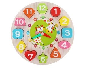 Koka rotaļlieta pulkstenis cena un informācija | Rotaļlietas zīdaiņiem | 220.lv