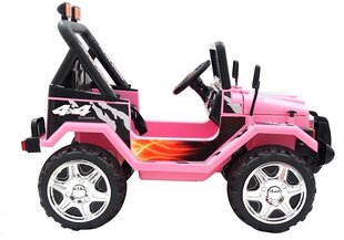 Vienvietīgs elektromobilis Jeep Raptor 4x4, rozā cena un informācija | Bērnu elektroauto | 220.lv