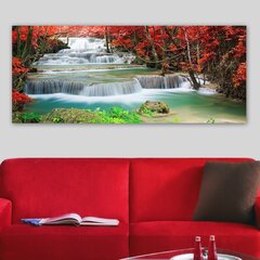 Репродукция на холсте Водопады, 50x120 см цена и информация | Картины | 220.lv