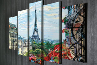 Репродукция из пяти частей Париж цена и информация | Картины | 220.lv