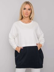 RUE PARIS Ecru-granatowa bluza damska kangurka. Navy blue S/M cena un informācija | Jakas sievietēm | 220.lv