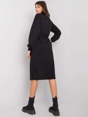 RUE PARIS Czarna sukienka bawełniana z wiązaniem . Black S cena un informācija | Kleitas | 220.lv