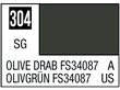 Mr.Hobby - Mr.Color C-304 Olive Drab FS34087, 10ml cena un informācija | Modelēšanas un zīmēšanas piederumi | 220.lv