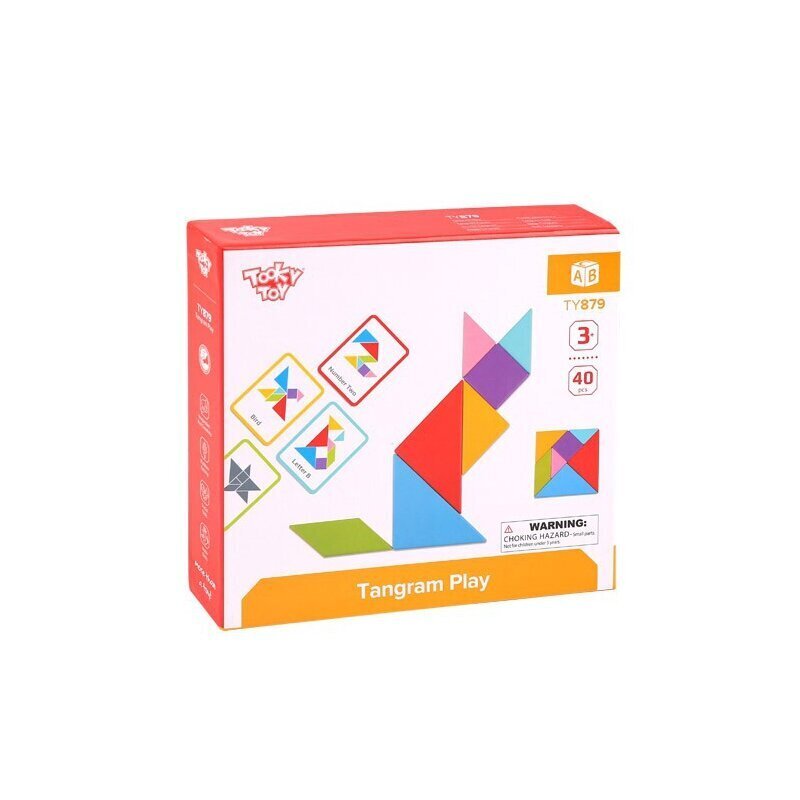 TOOKY Toy Tangrams (koka) puzzle cena un informācija | Attīstošās rotaļlietas | 220.lv