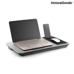 Портативный компьютерный стол Deskion InnovaGoods XL с подушкой, серый/черный цена и информация | Охлаждающие подставки и другие принадлежности | 220.lv