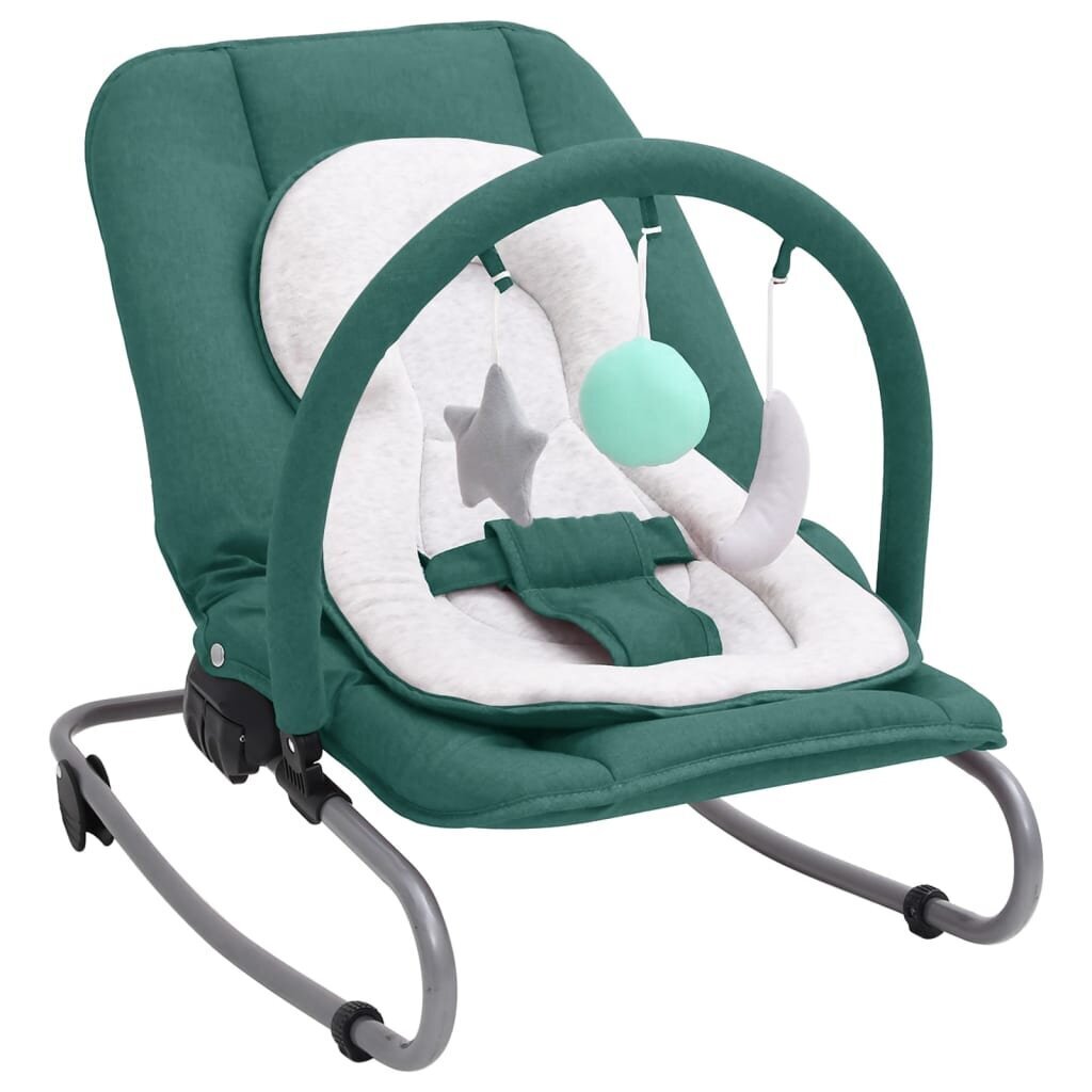 Bērnu gultiņa zīdaiņiem, zaļa krāsa, tērauds цена и информация | Bērnu šūpuļkrēsliņi | 220.lv