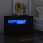 TV skapji ar LED apgaismojumu, 60x35x40 cm, 2gab., melni цена и информация | TV galdiņi | 220.lv