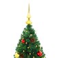 Dirbtinė Kalėdų eglutė su žaisliukais ir LED, 210 cm, žalia цена и информация | Mākslīgās egles, vainagi, statīvi | 220.lv