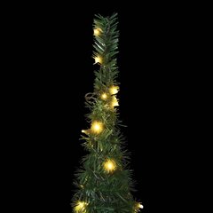 Išskleidžiama dirbtinė Kalėdų eglutė su LED, 180 cm, žalia цена и информация | Искусственные елки | 220.lv