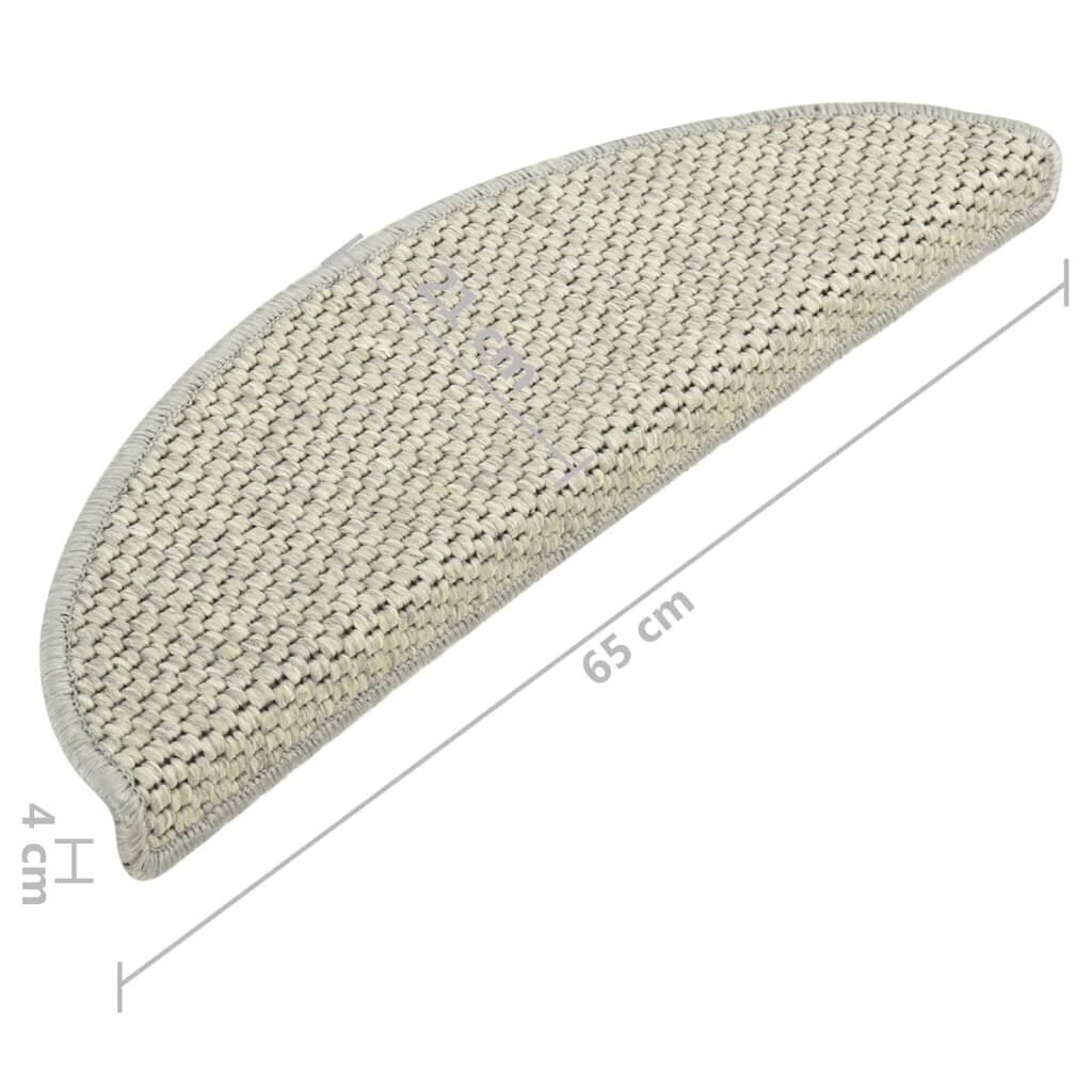 Līmējošie kāpņu paklājiņi 65x25 cm, 15 gab. cena un informācija | Paklāji | 220.lv